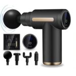 POWERFULL DEEP TUSSUE MASSAGE GUN 6 SPEED 4 MASSAGE HEADS FULL BODY MASSAGER.