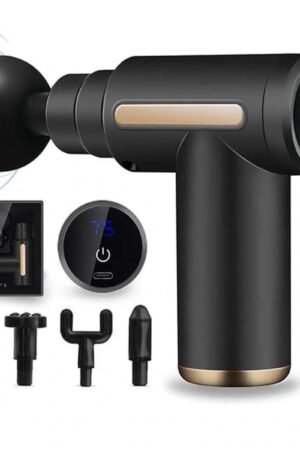 POWERFULL DEEP TUSSUE MASSAGE GUN 6 SPEED 4 MASSAGE HEADS FULL BODY MASSAGER.